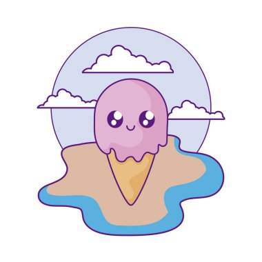 plajda koni kawaii lezzetli dondurma