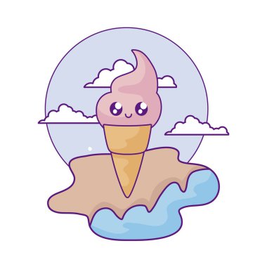 plajda koni kawaii lezzetli dondurma