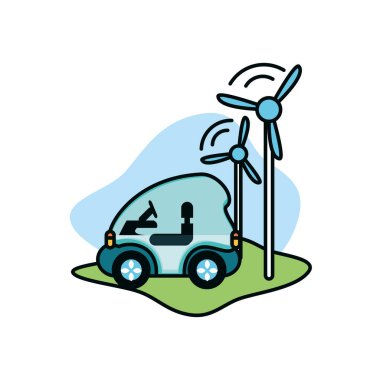 İzole eko araba ve kazanmak değirmen tasarımı