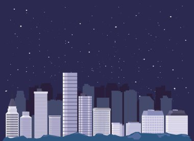 Yüksek gökdelenler ile kentsel peyzaj