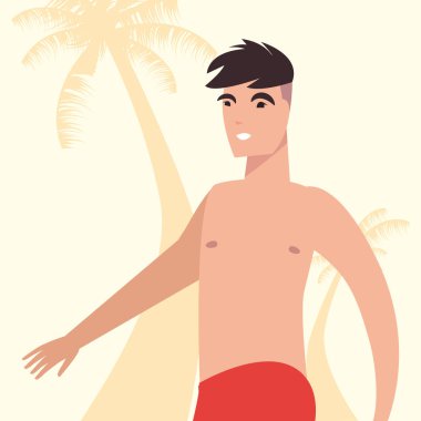 yaz saati insanlar simge vektör ilustration