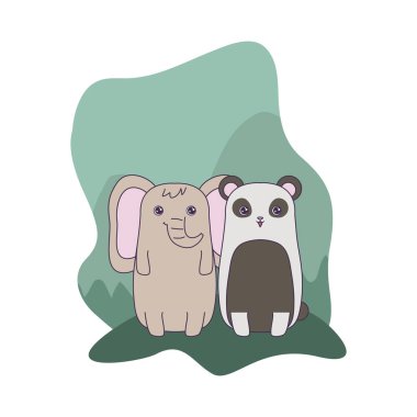 panda ayı hayvanlar ile sevimli fil