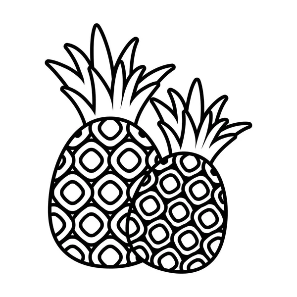 Verse ananas vruchten geïsoleerde pictogram — Stockvector