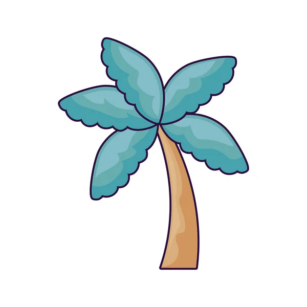 Playa tropical palmera icono de verano — Vector de stock
