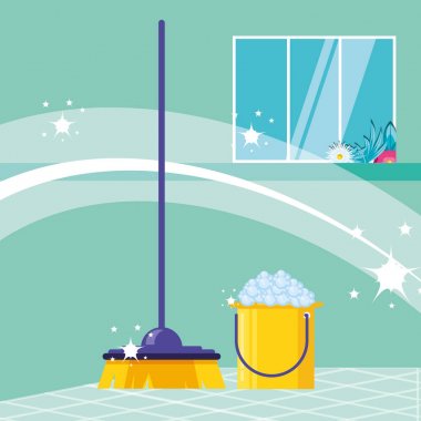 set simgeleri ile temizlik araçları