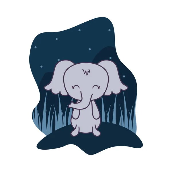 Симпатичная икона животных-слонов — стоковый вектор