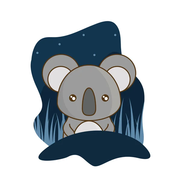Lindo animal koala aislado icono — Vector de stock