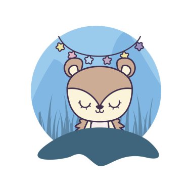 çelenk asılı sevimli kirpi hayvan