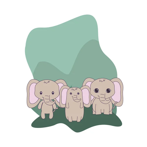 かわいい象の動物孤立したアイコン — ストックベクタ