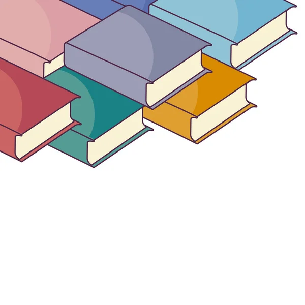 Hromada učebnic, samostatná ikona — Stockový vektor