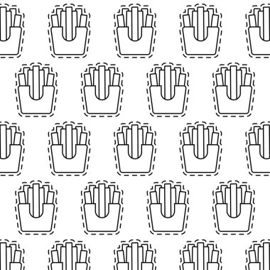 lezzetli patates kızartması yamalar desen