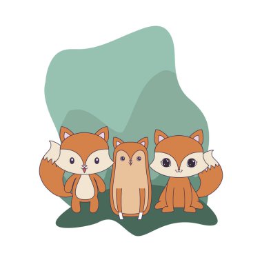 sevimli tilki hayvanlar izole simgesi