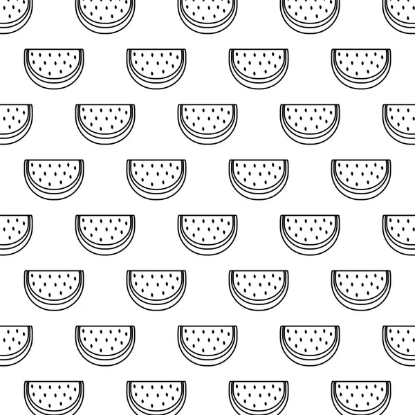 Pattern of slices fresh watermelons — Stock Vector