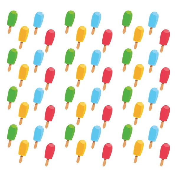 Fond coloré popsicles froid frais — Image vectorielle