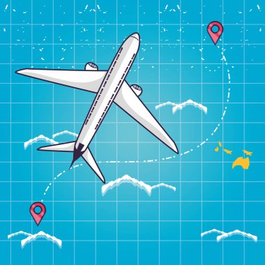 Uçak ve gps simgesi tasarımı