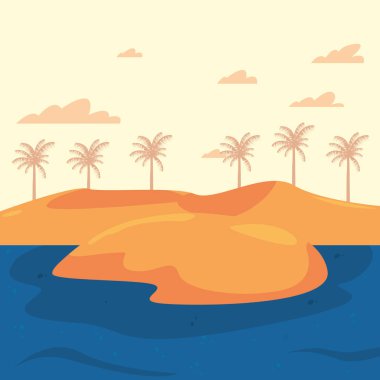 yaz saati tatil simgesi vektör ilustration