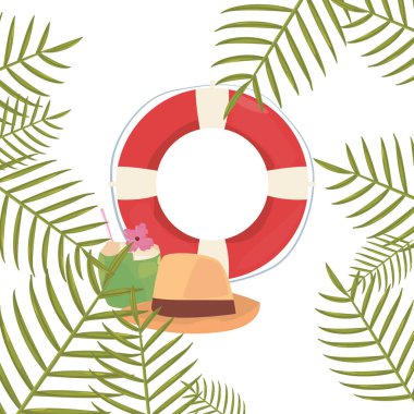 lifebuoy şapka kokteyl egzotik şube yaz