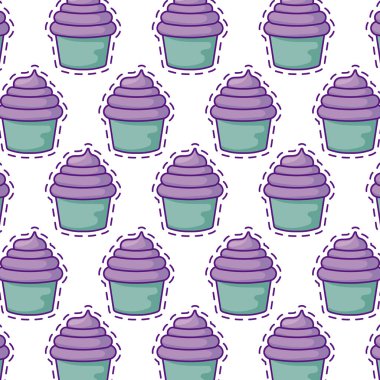 tatlı cupcakes yamalar desen