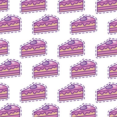 dilimler tatlı kek desen yamalar