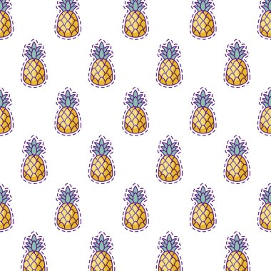 taze ananas desen yamalar