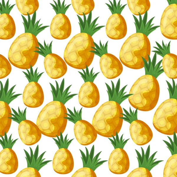 Ananas meyve desen taze — Stok Vektör