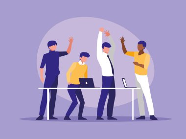 iş insanları kutlama işyerinde zarif