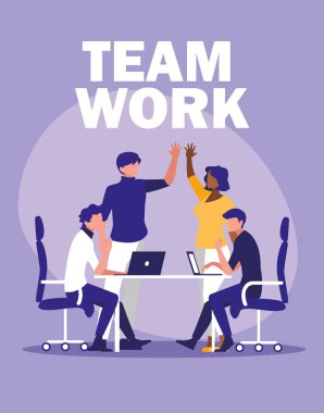 işyerinde iş adamları takım çalışması