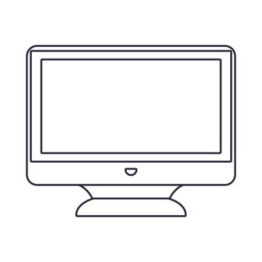 Beyaz arkaplanda bilgisayar monitörü