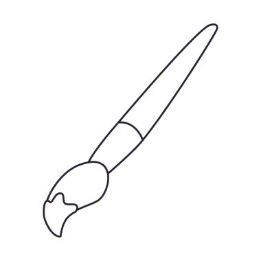 Beyaz arka planda sanatsal Paintbrush renk
