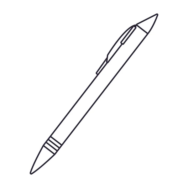 Schoolpen op witte achtergrond — Stockvector