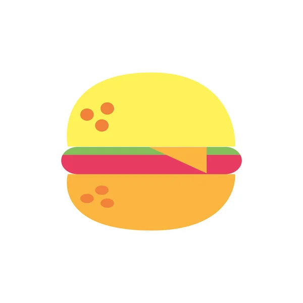 Hamburger snabbmat isolerade ikonen — Stock vektor