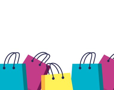 alışveriş poşetleri kümesi izole simgesi