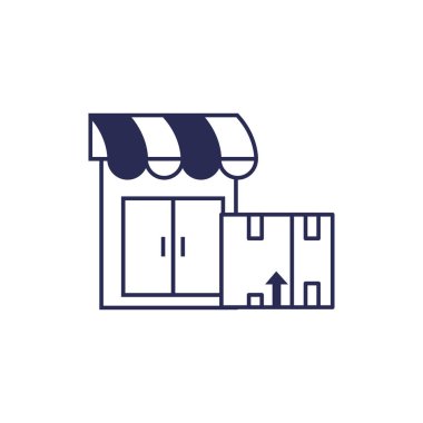 kutu karton ile mağaza cephe