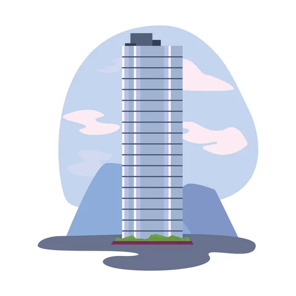 Futuristisk byggnad Urban Tower Icon — Stock vektor