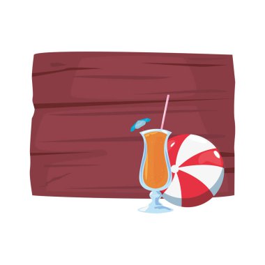 tatil tropikal yaz düz tasarım