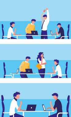 işyerinde zarif iş adamları grubu