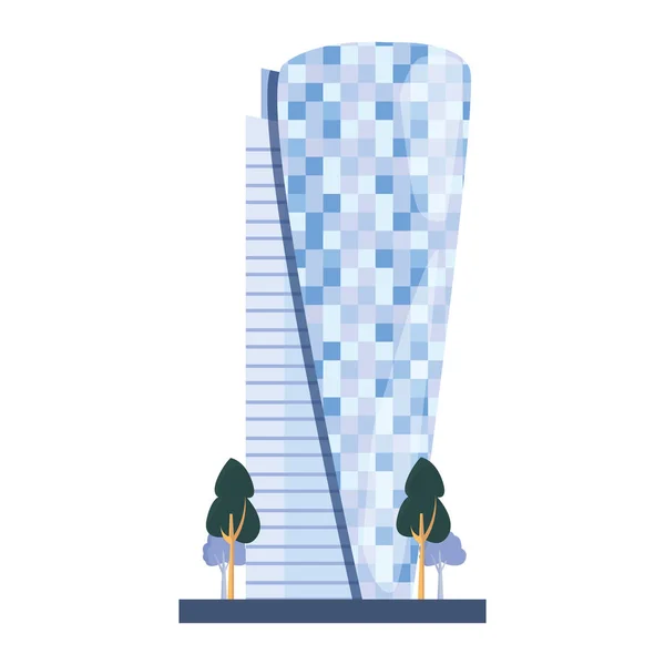 屋外の超高層ビルタワーの木 — ストックベクタ