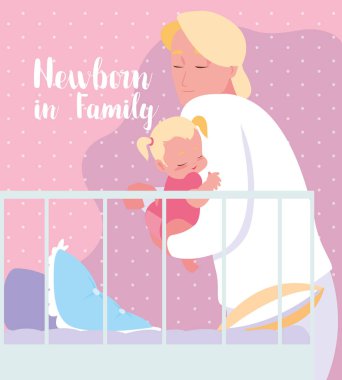 baba ve kız bebek ile aile kartı yenidoğan