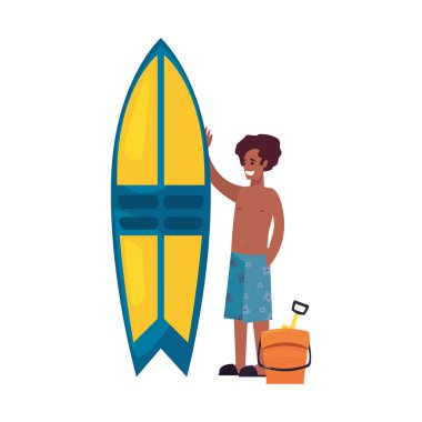 tatil tropikal yaz düz tasarım