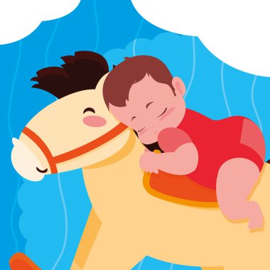 ahşap at uyku erkek bebek