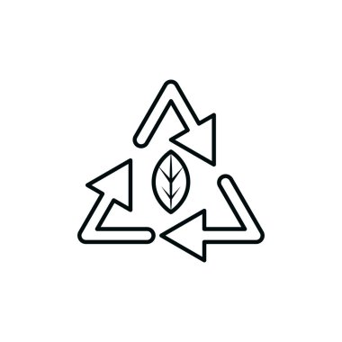 Oklar tarafından temsil edilen geri dönüşüm simgesi