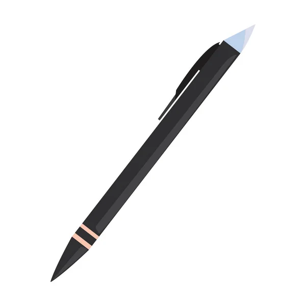 School pen on white background — Stock Vector