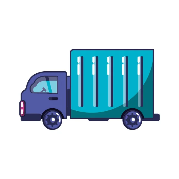 Vehículo camión transporte aislado icono — Vector de stock