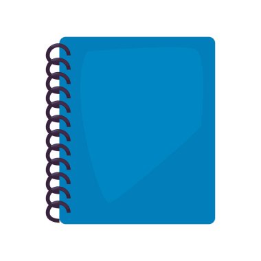 beyaz arka plan spiral defter okul