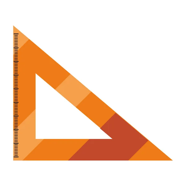Τρίγωνο χάρακα σε λευκό φόντο — Διανυσματικό Αρχείο