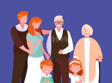 sevimli aile üyeleri avatar karakter