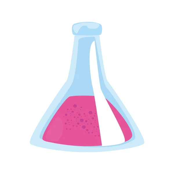 Chemiekolben auf weißem Hintergrund — Stockvektor