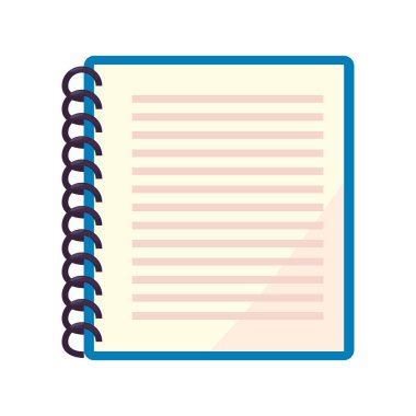 beyaz arka plan spiral defter okul