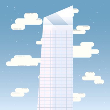 gökdelen kentsel kule gökyüzü arka plan