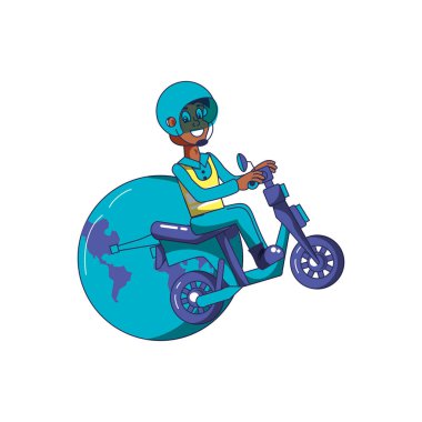 gezegen dünya ile motosiklet işçi teslim hizmeti